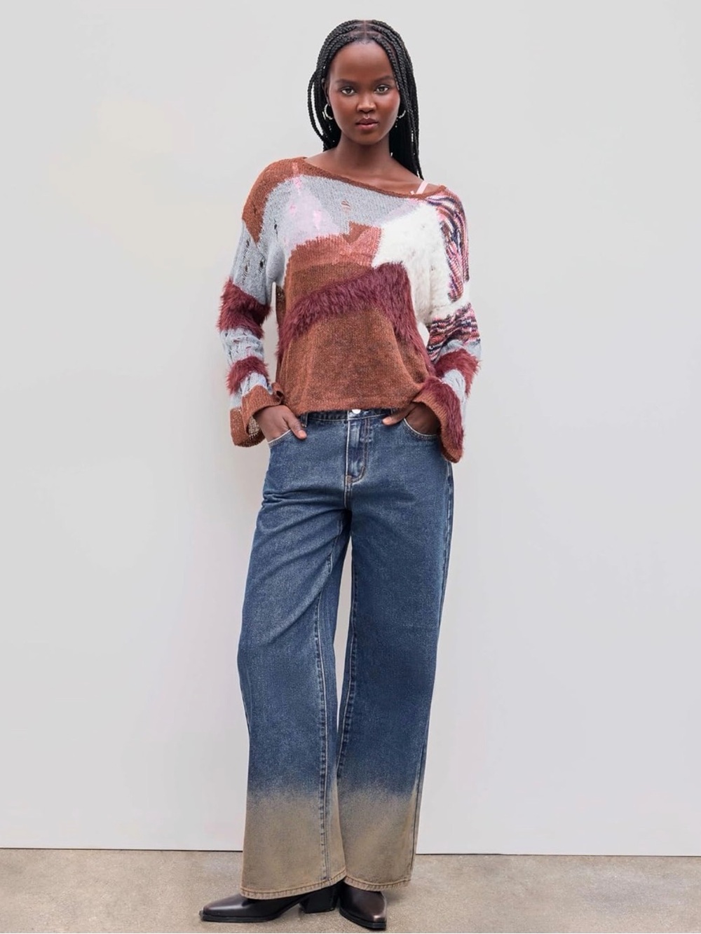 Cider Ombre Wide-Leg Jeans